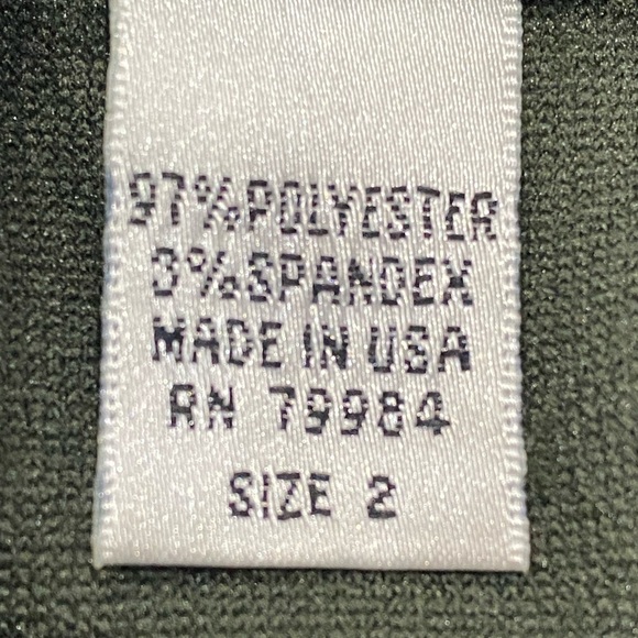 Chico’s Design Pull Up Pants Dark Green High Rise Straight Leg size 2 - Picture 8 of 9